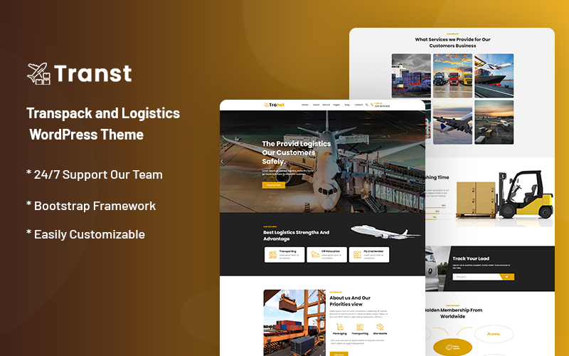 Transt - Transpack and Logistics Service WordPress Theme