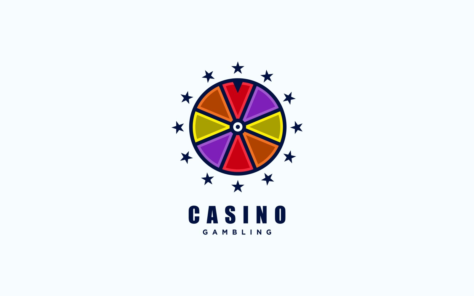 Lottery Roulette Wheel Casino Logo