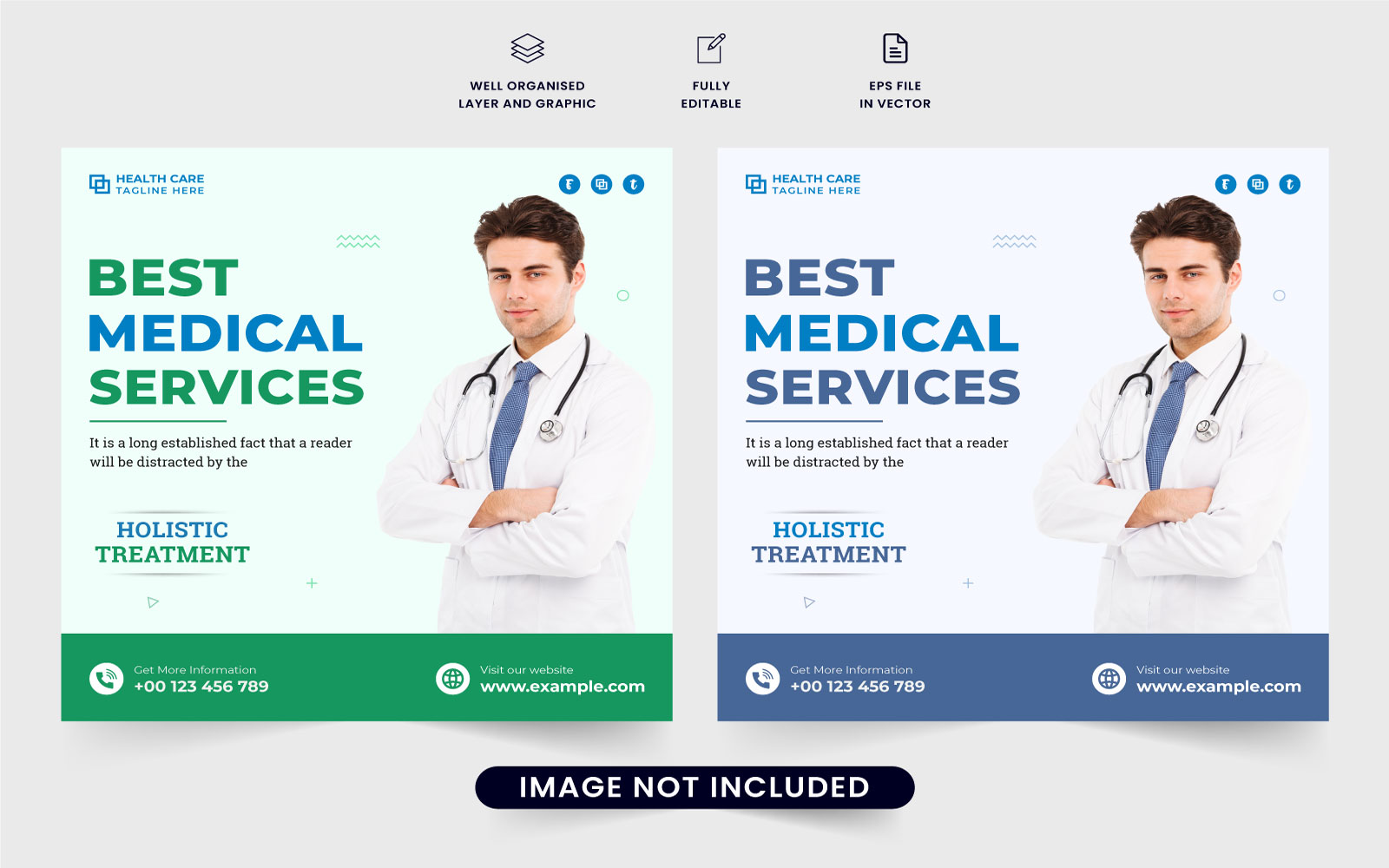 Medical service template for promotion
