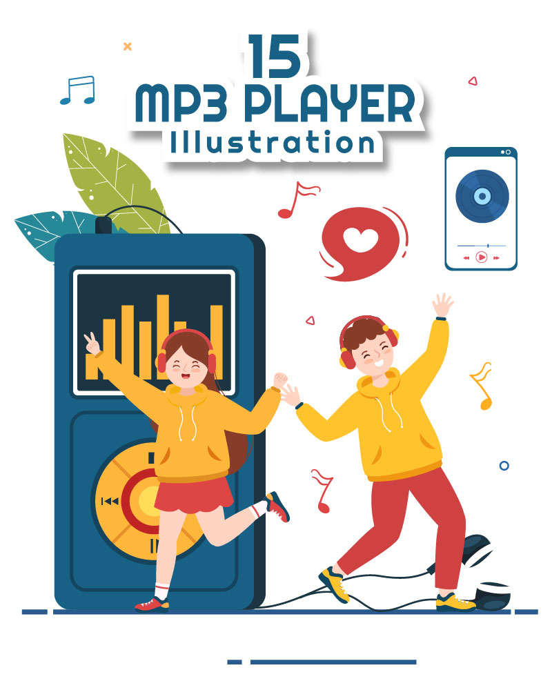 15 MP3 Player Illustration