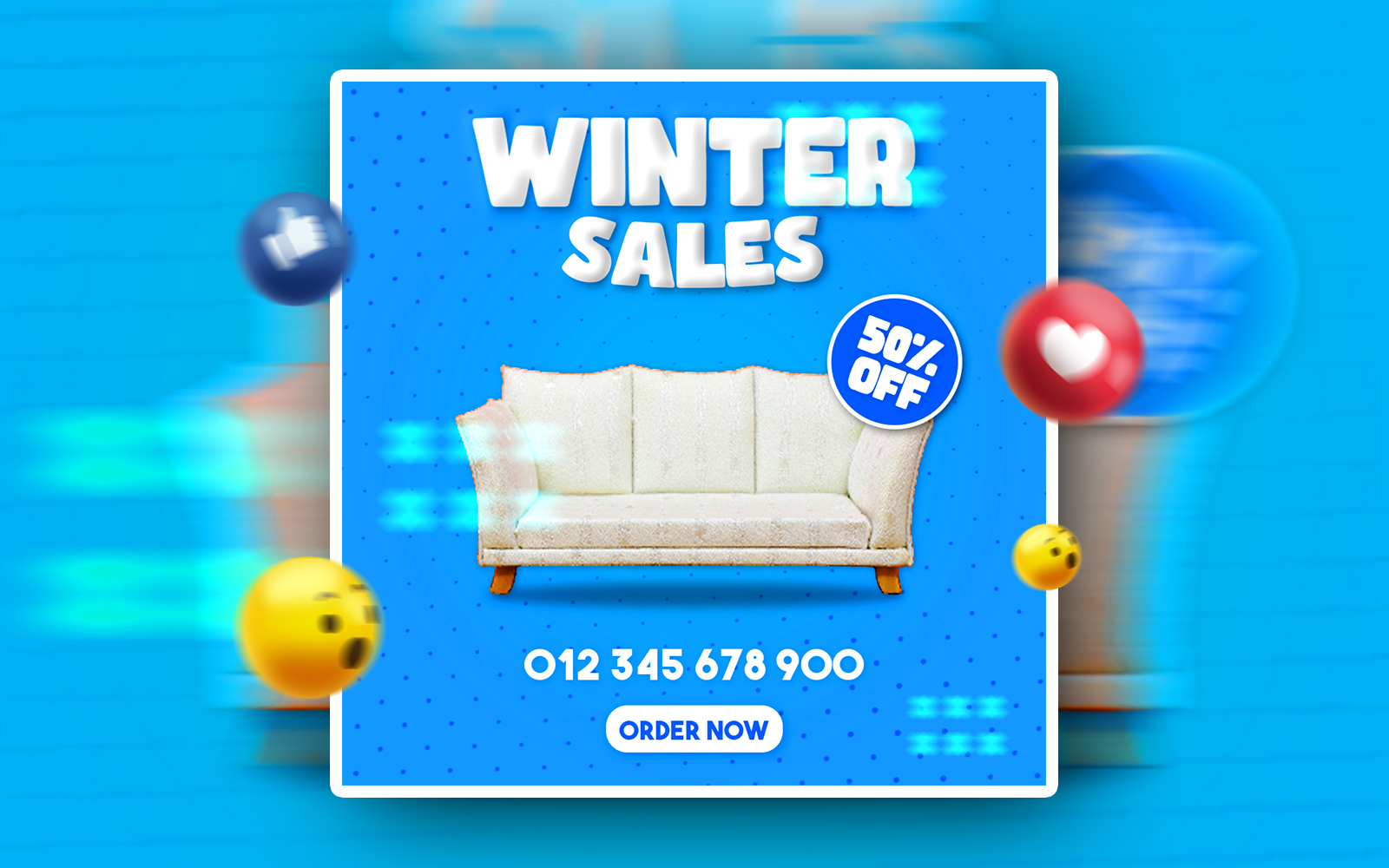 Winter Sales Social Media promotional Ads Banner