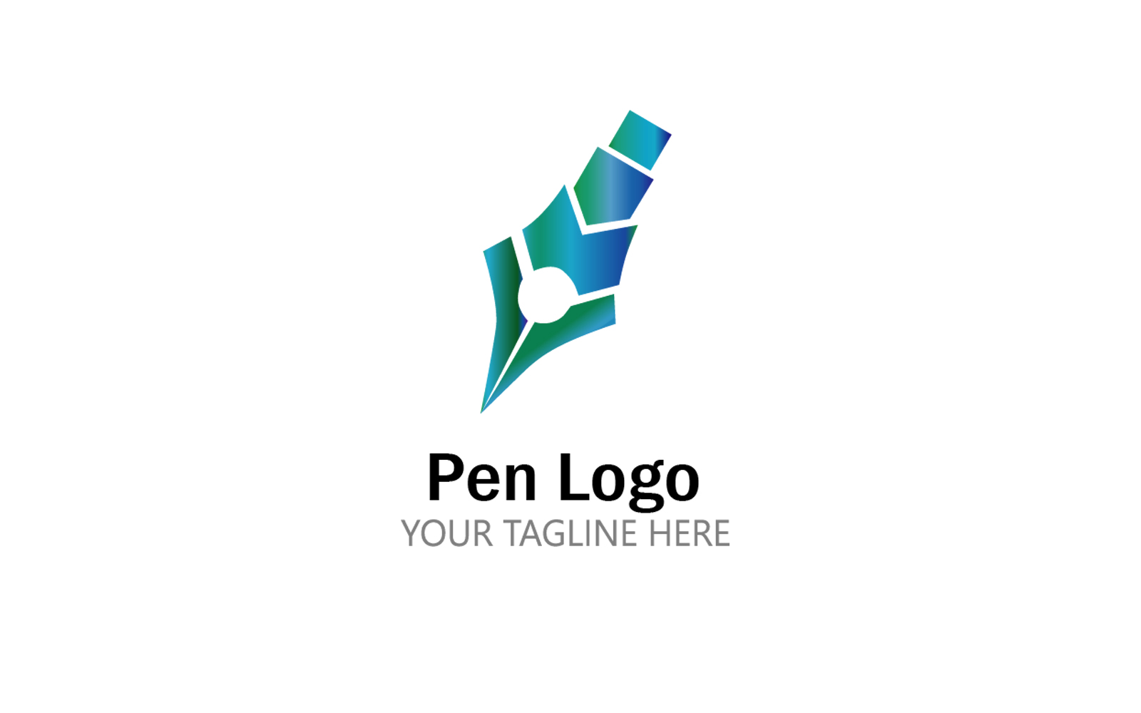 Creative rocket pen tool logo design template Vector Image