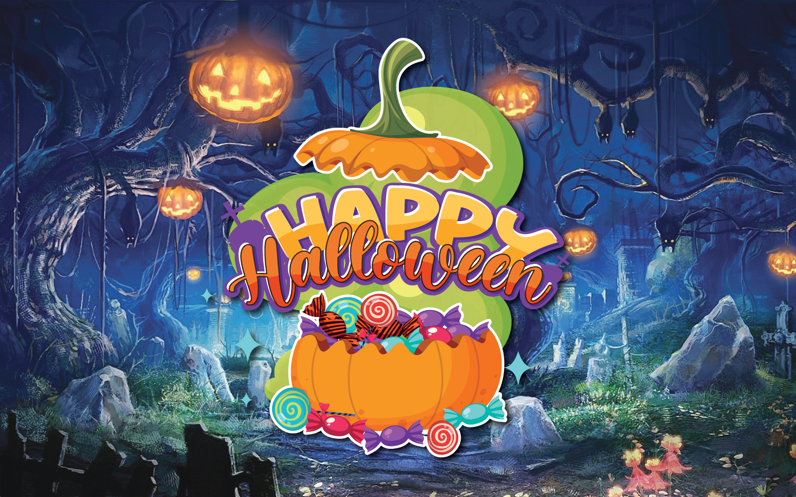 Halloween font Logo Set - Illustration