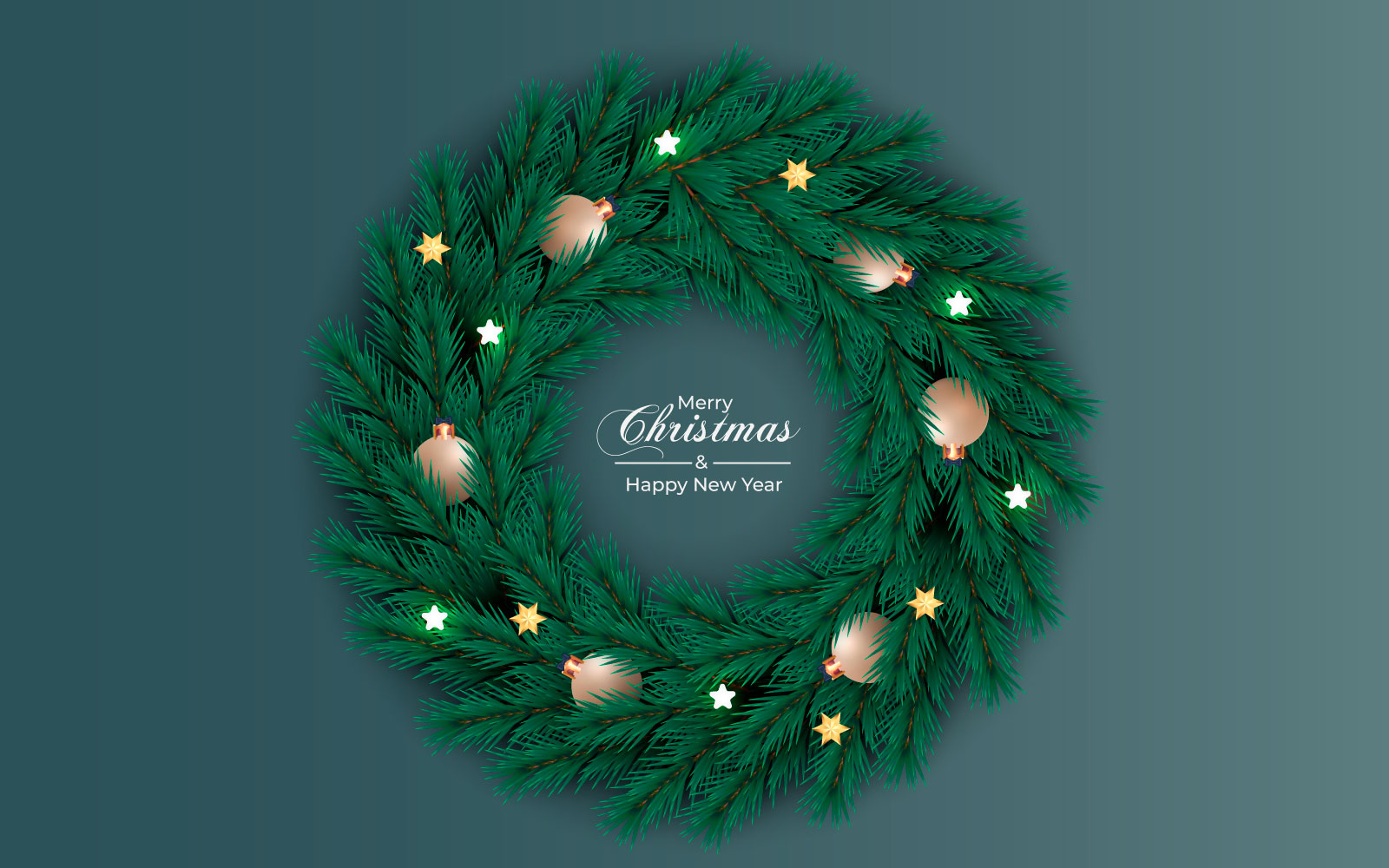 Christmas Wreath Decoration  With  Ribbon  Christmas Ball