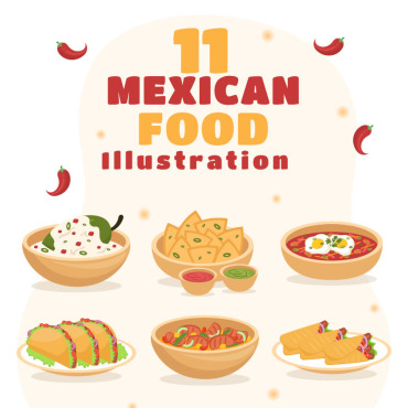 Food Mexico Illustrations Templates 286946