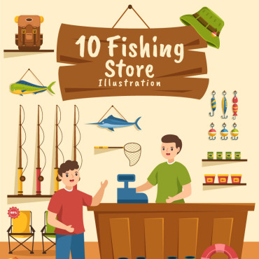 Shop Fishing Illustrations Templates 286990