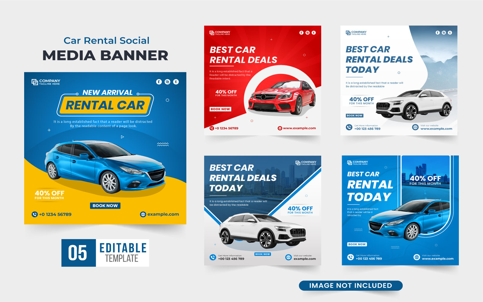Rent a car business promotion template
