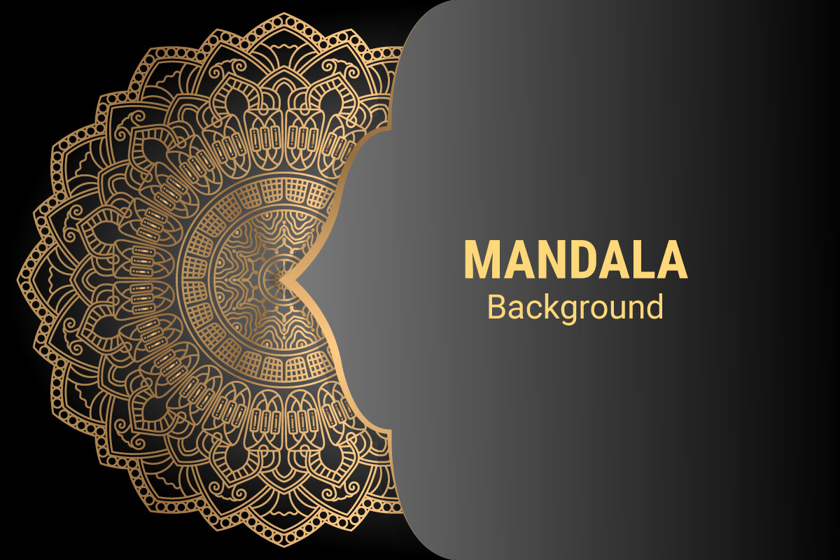 Luxury mandala vector with golden style templates.