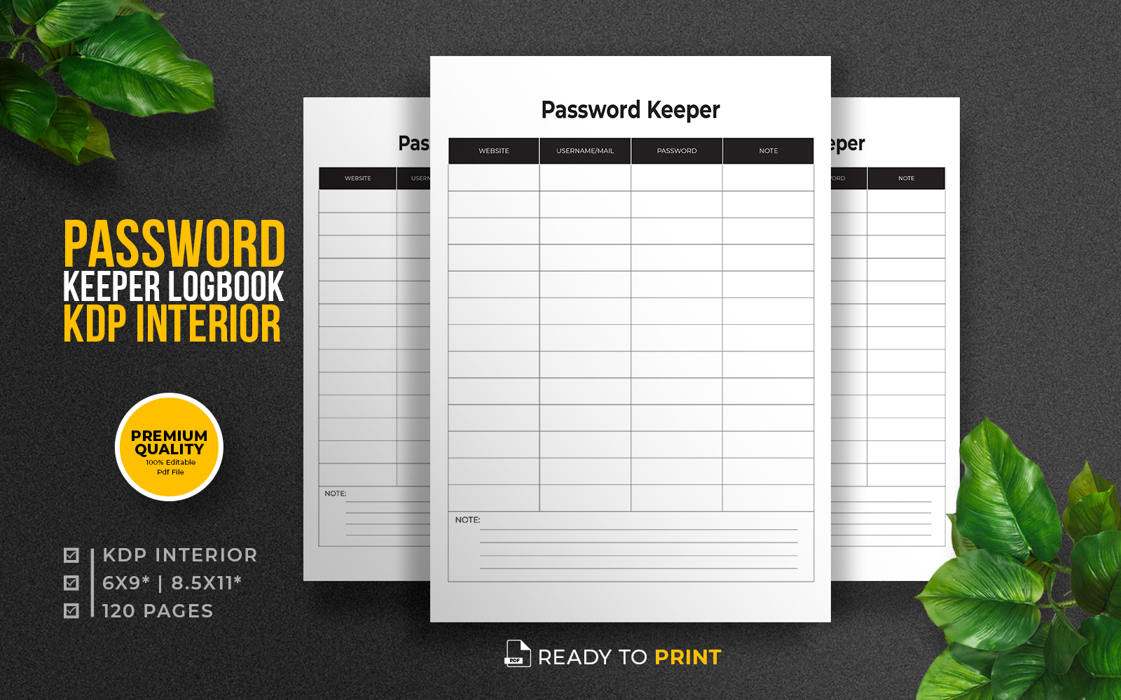 Password Keeper Logbook KDP Interior