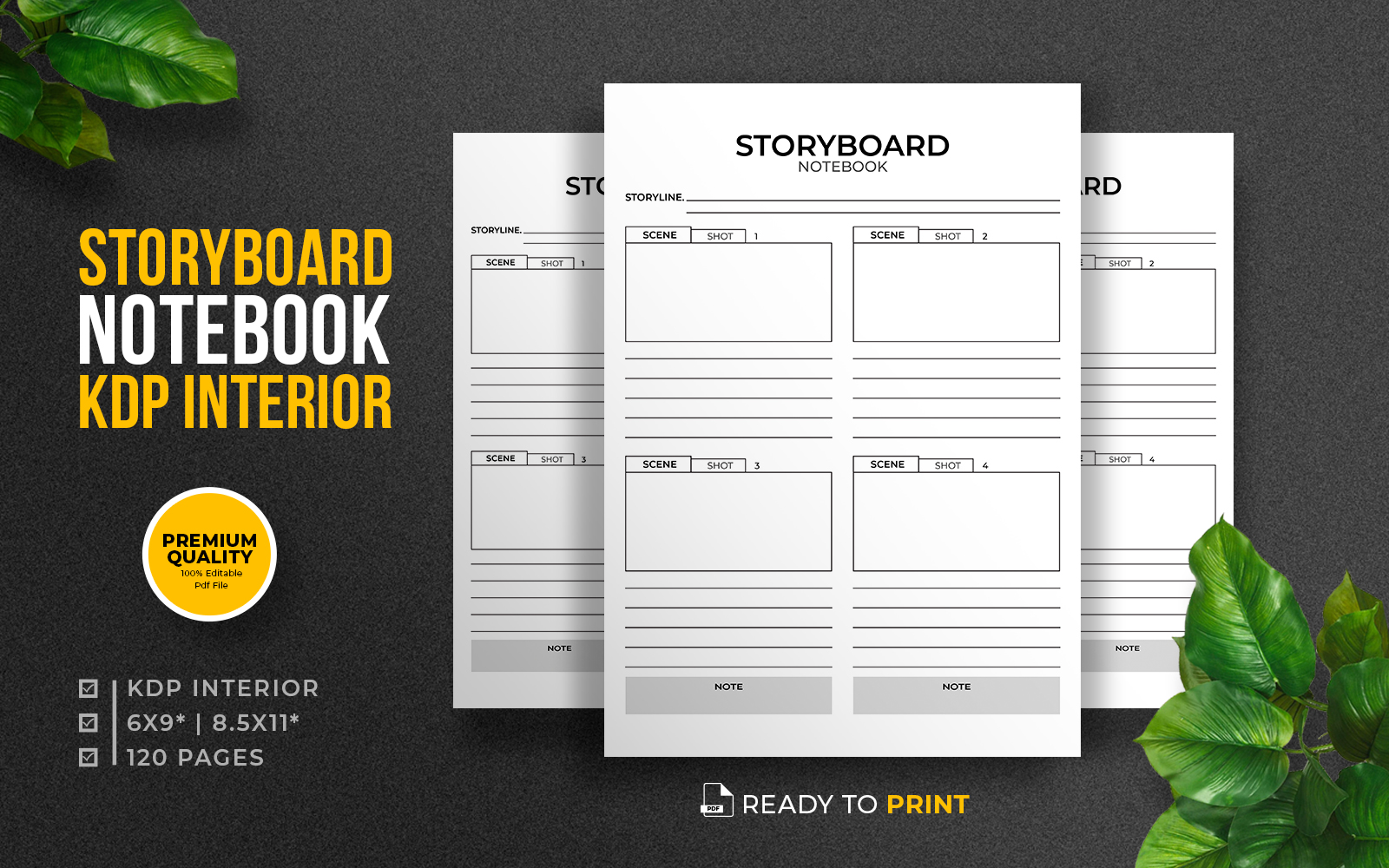 Storyboard Notebook KDP Interior