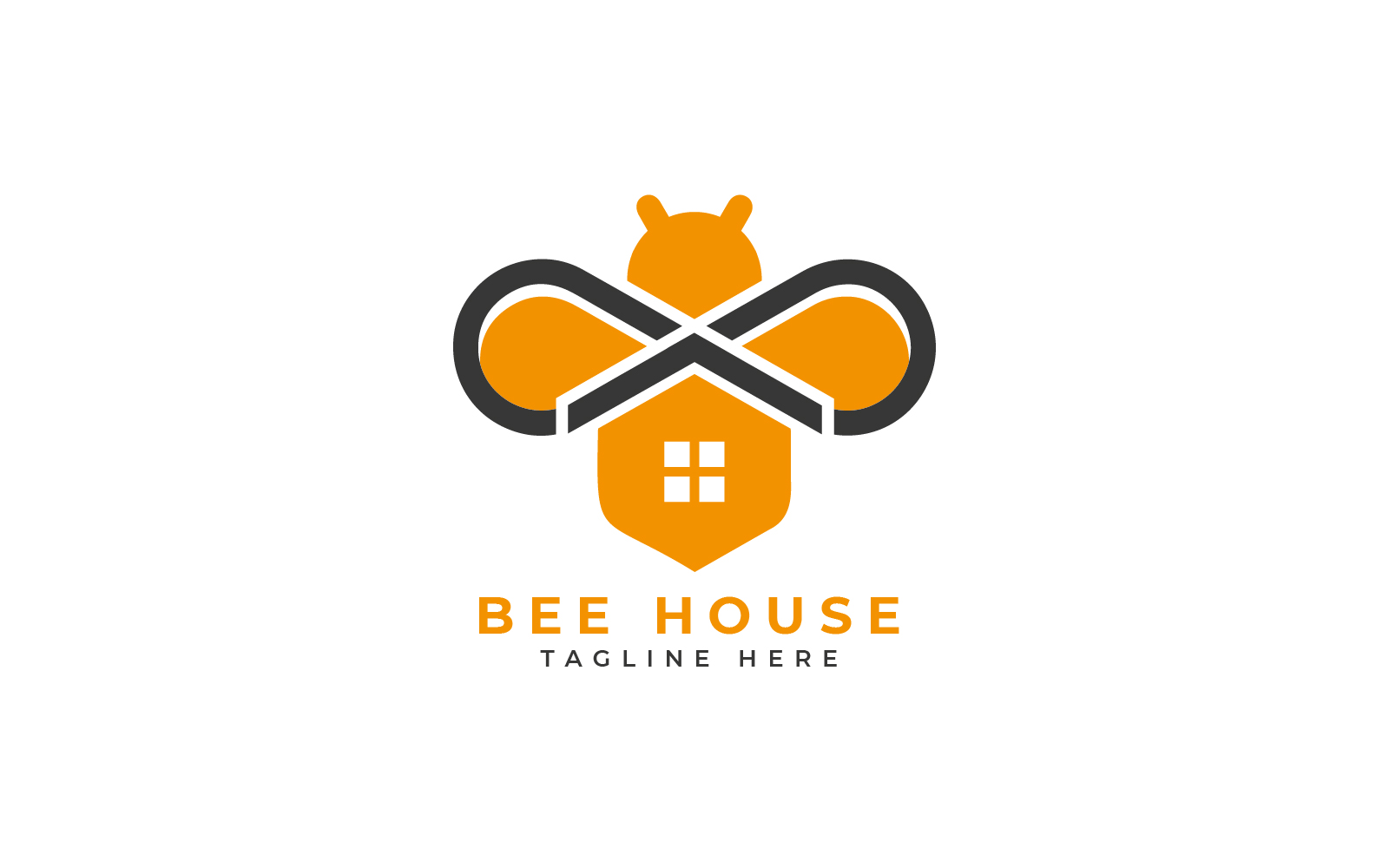 bee house logo design template