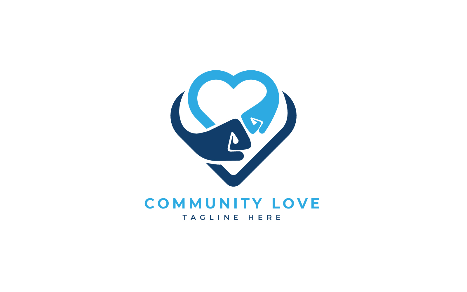 Community love logo design template
