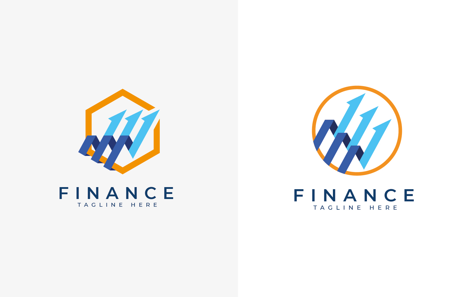 Finance marketing logo design template