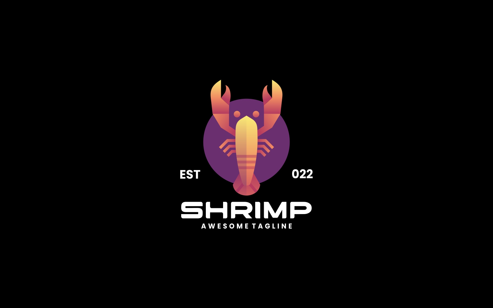 Shrimp Gradient Logo Style 1