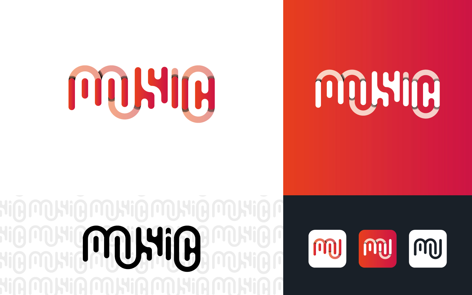 music wordmark branding logo design