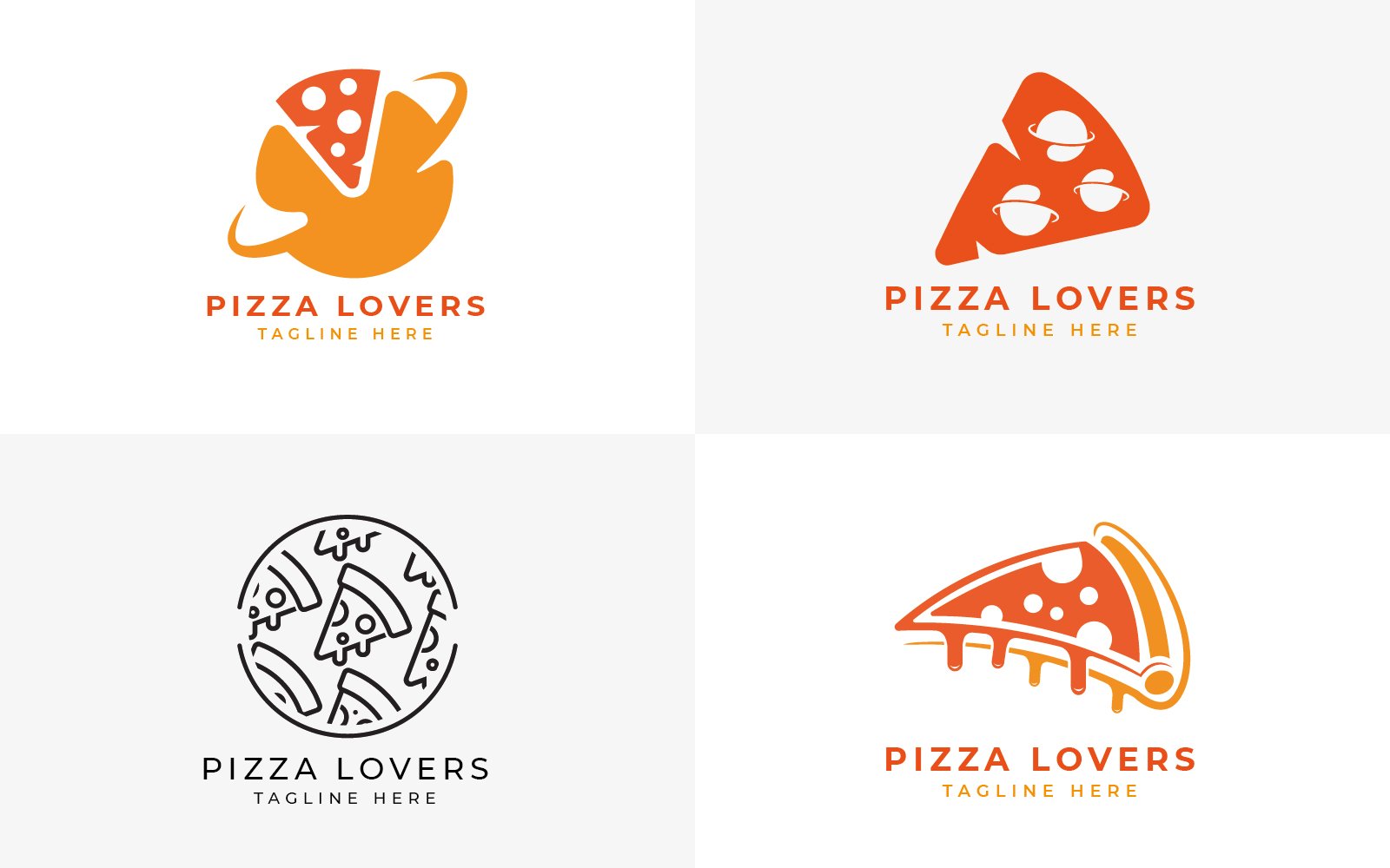 pizza logo design collection