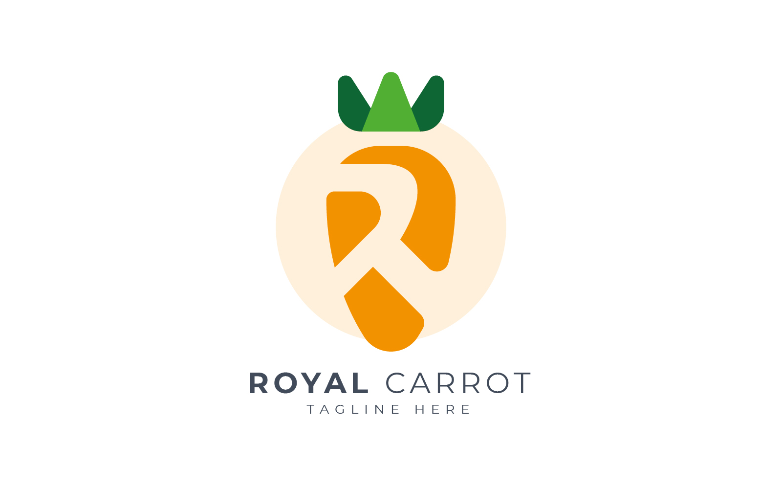 royal carrot logo design template