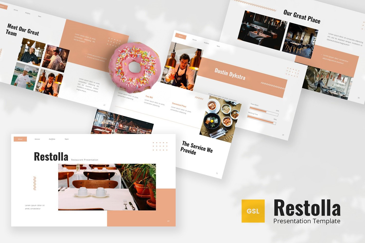 Restolla - Food and Restaurant Google Slides Template