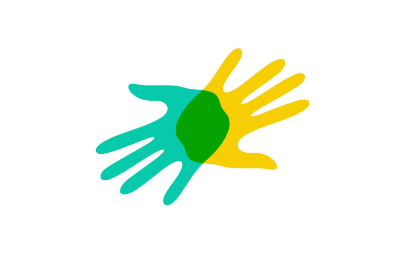 Hand Diversity Charity Team Community Logo Design Vector