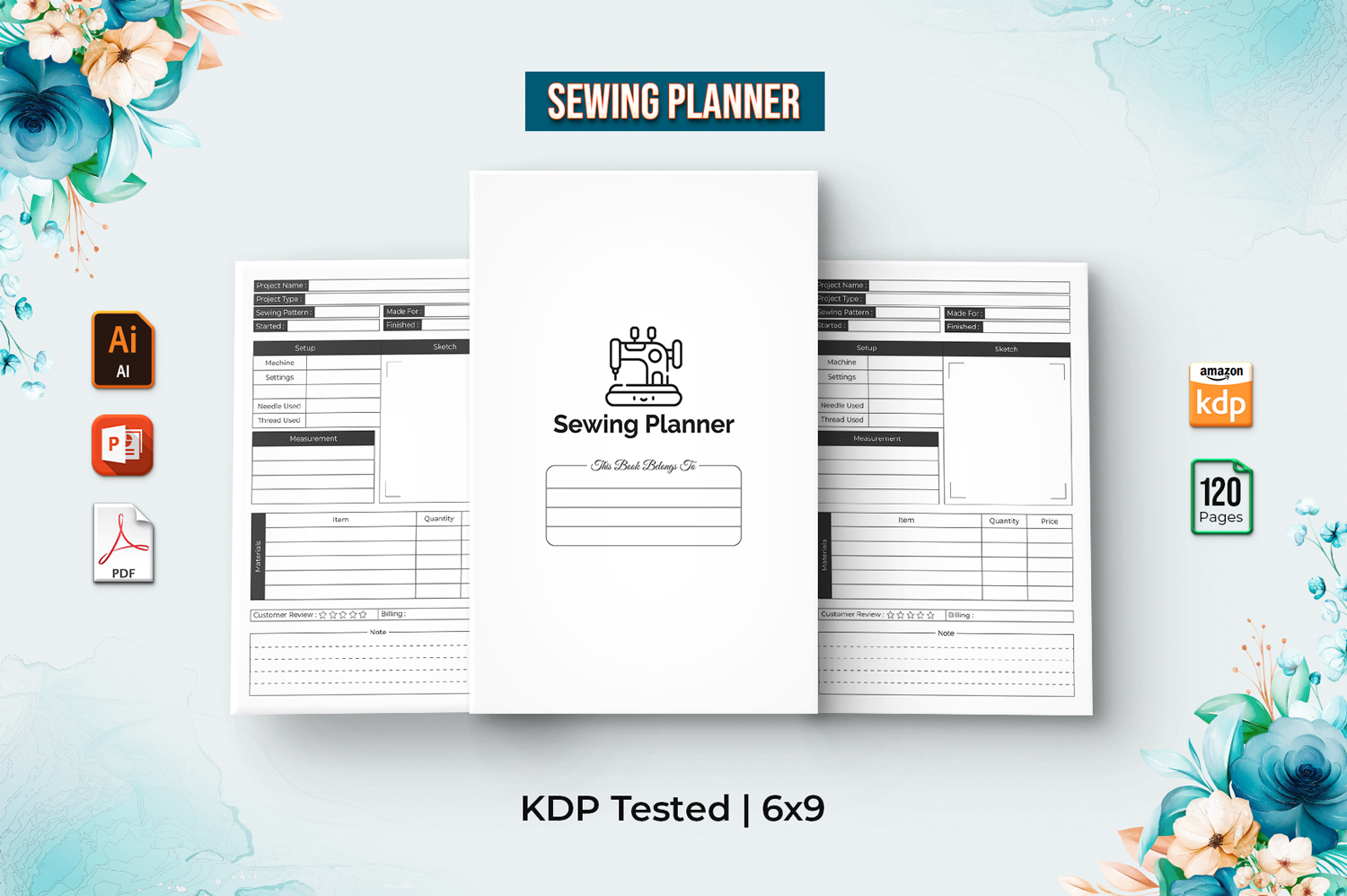 Sewing Planner Journal - KDP Interior