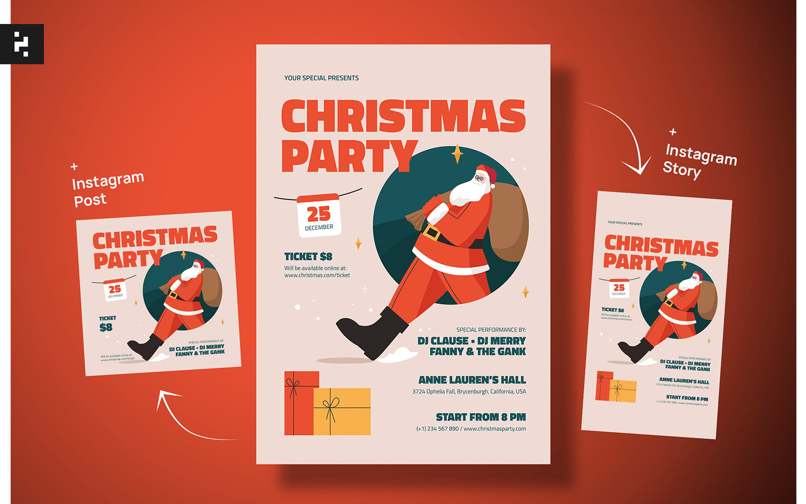 Merry Christmas Flyer Template