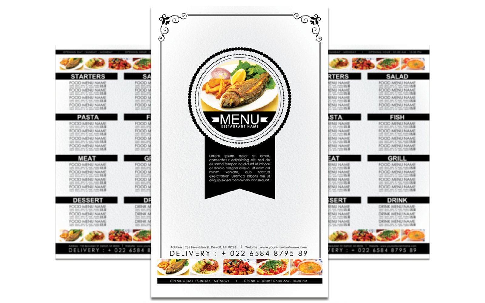 Minimalist Food Menu Template