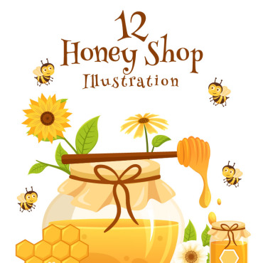 Shop Honey Illustrations Templates 287808