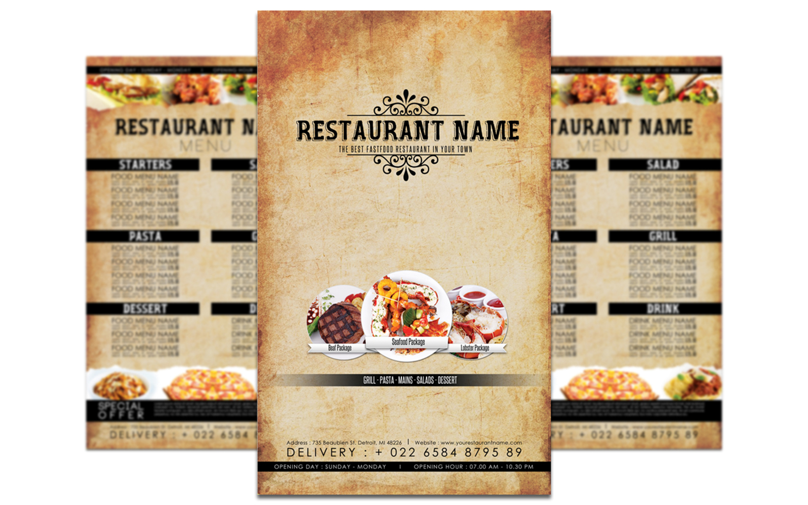 Restaurant Menu Double Side