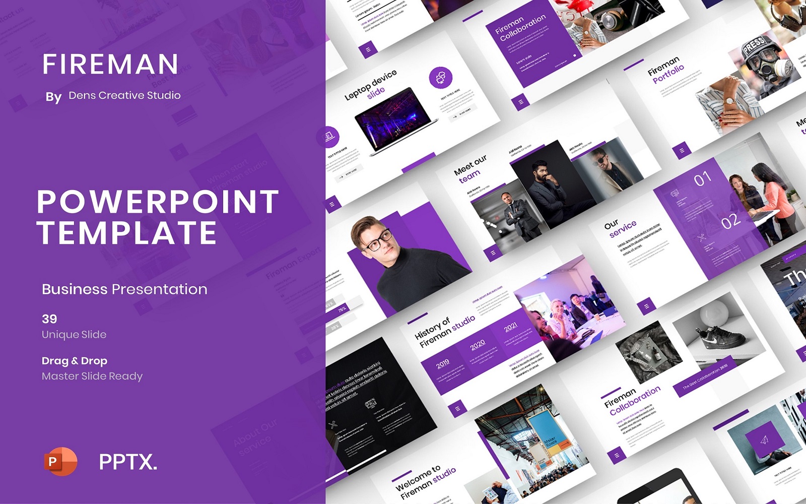 Fireman – Business PowerPoint Template