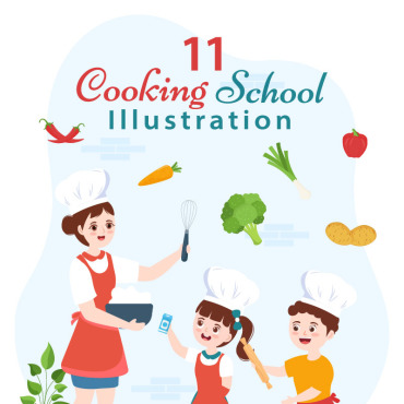 School Cooking Illustrations Templates 287987