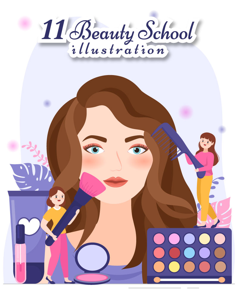 11 Beauty and Make up School Illustration