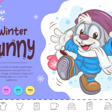 Cartoon Bunny Vectors Templates 288030