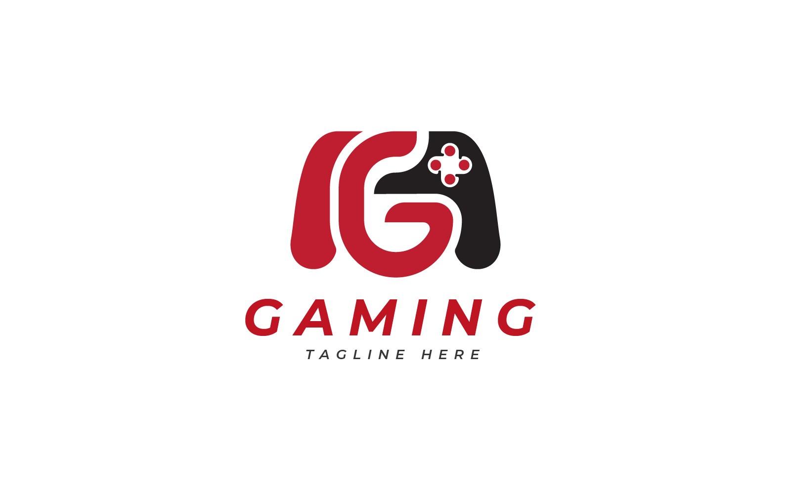 Gaming logo design controller and letter g combination