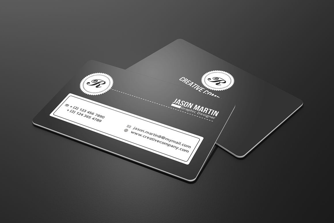 Minimalist Corporate Business Card Template V05