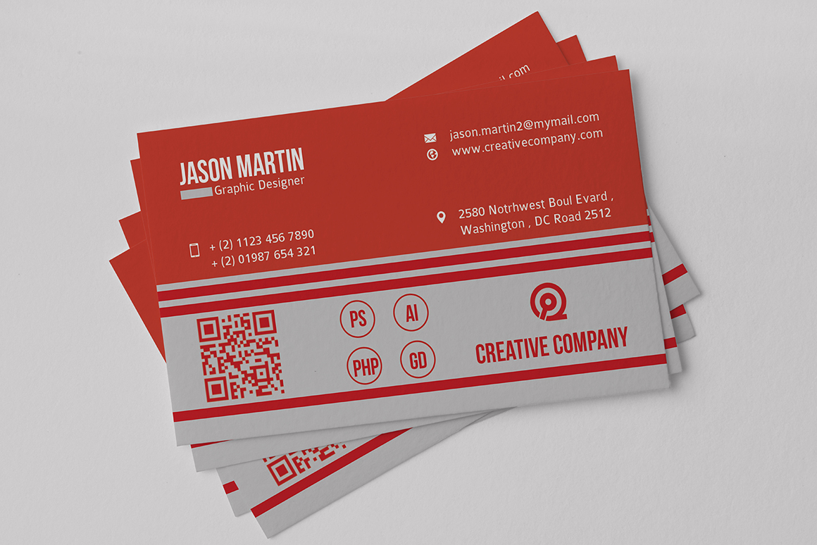 Simple Corporate Business Card Template V06