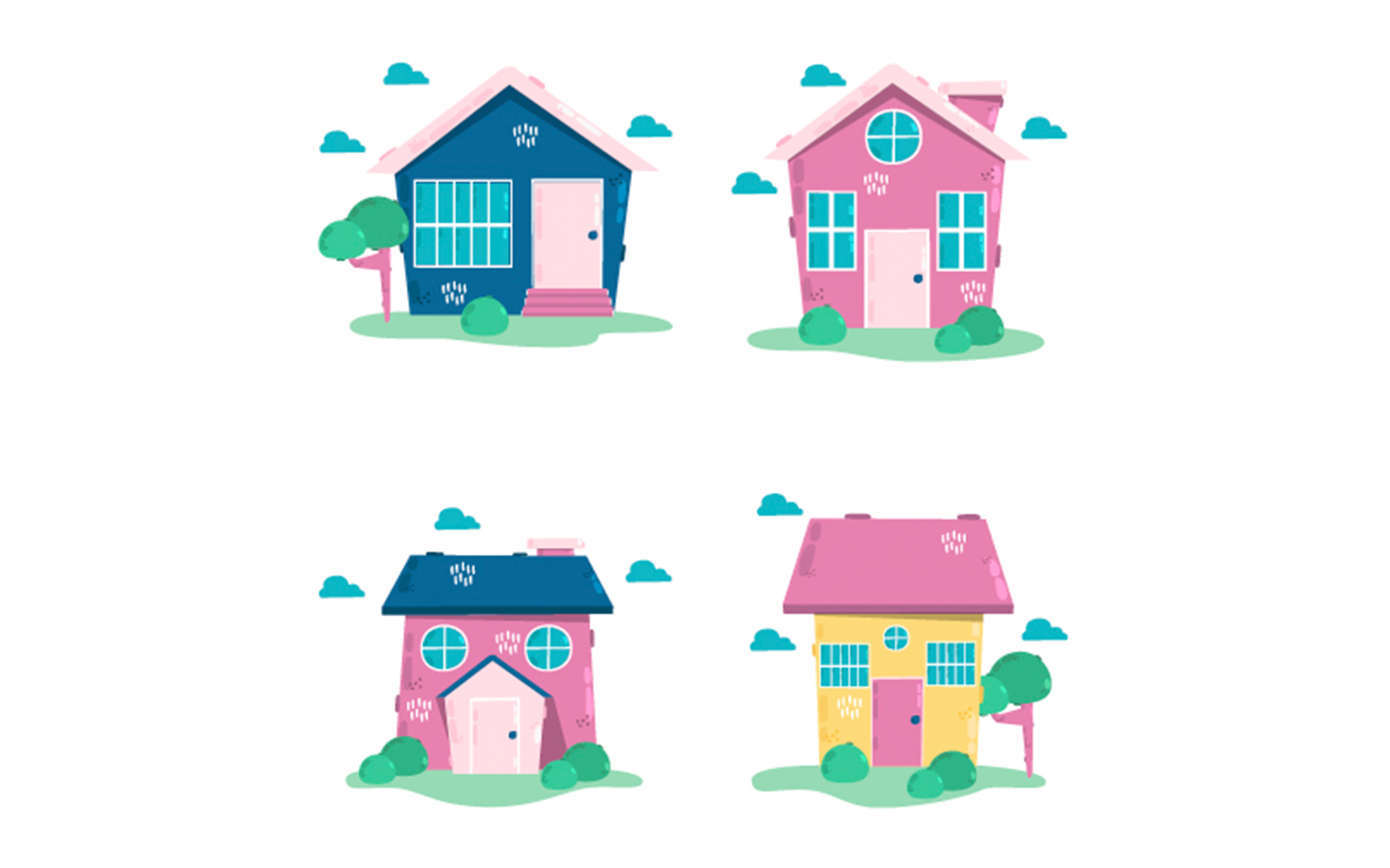Houses Collection Illustration