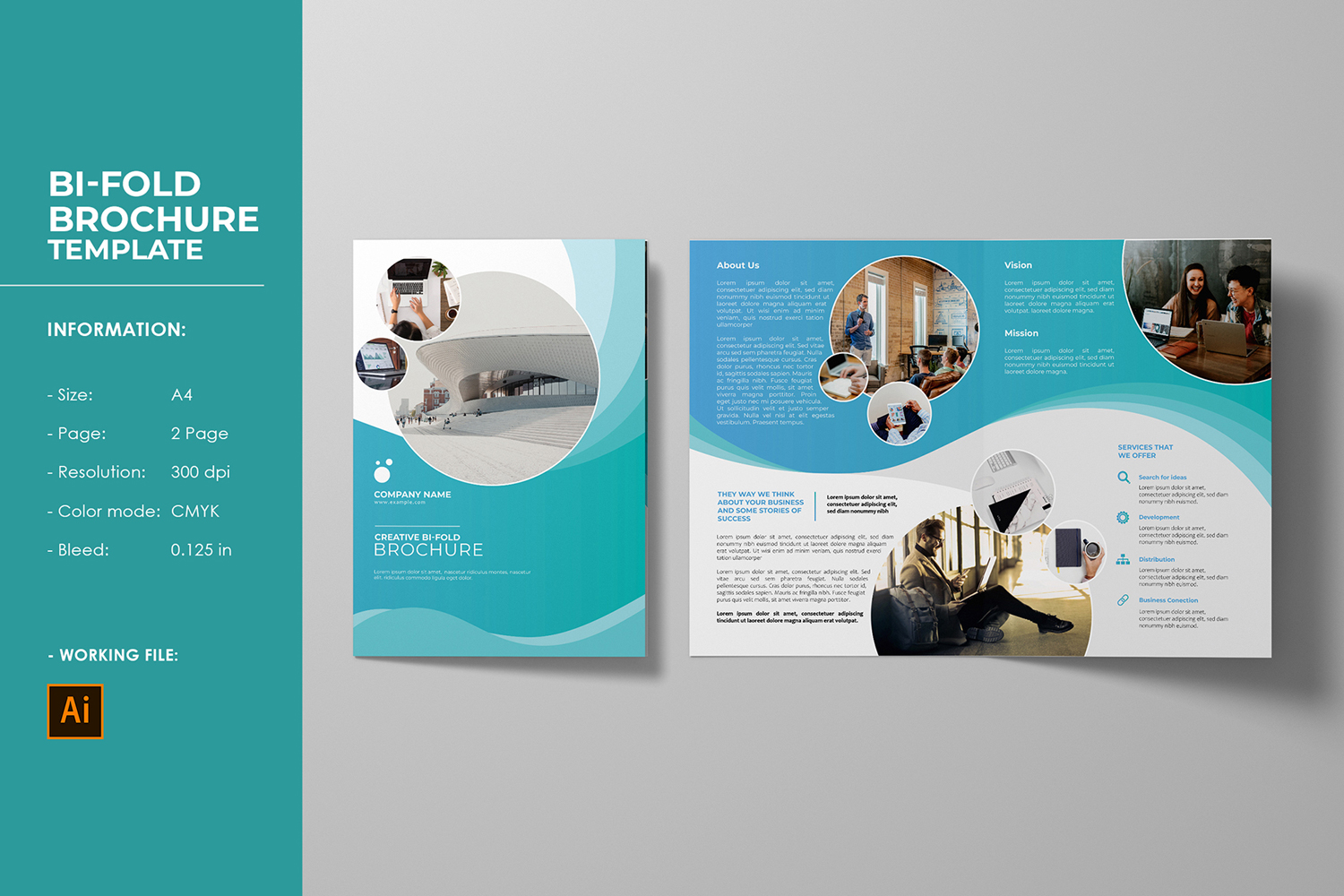 Business Bifold Brochure  Template
