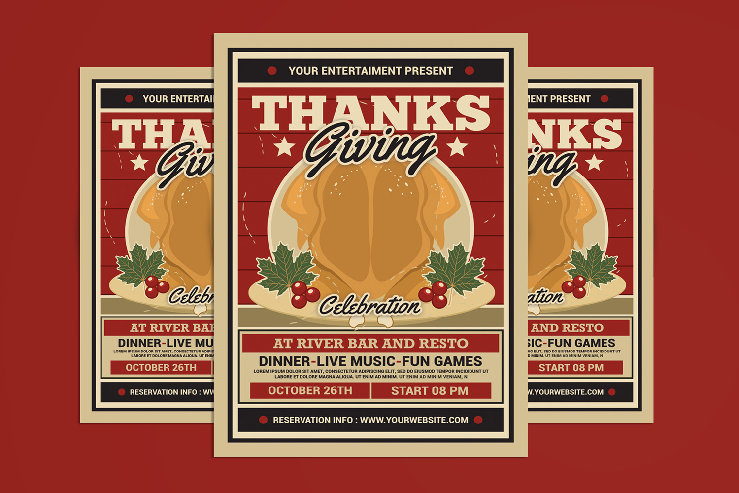 Thanksgiving Dinner Event Flyer