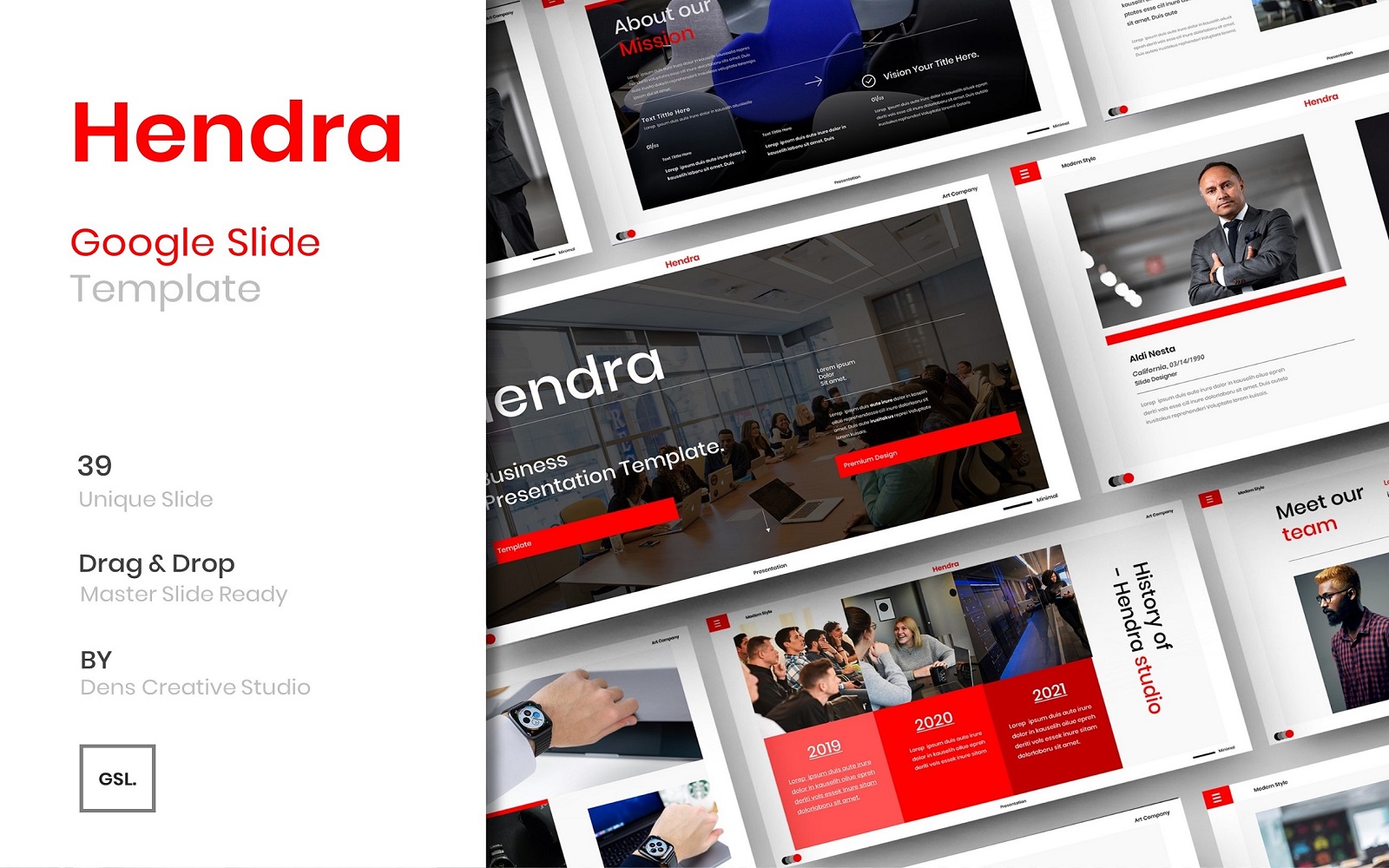 Hendra - Business Google Slide Template