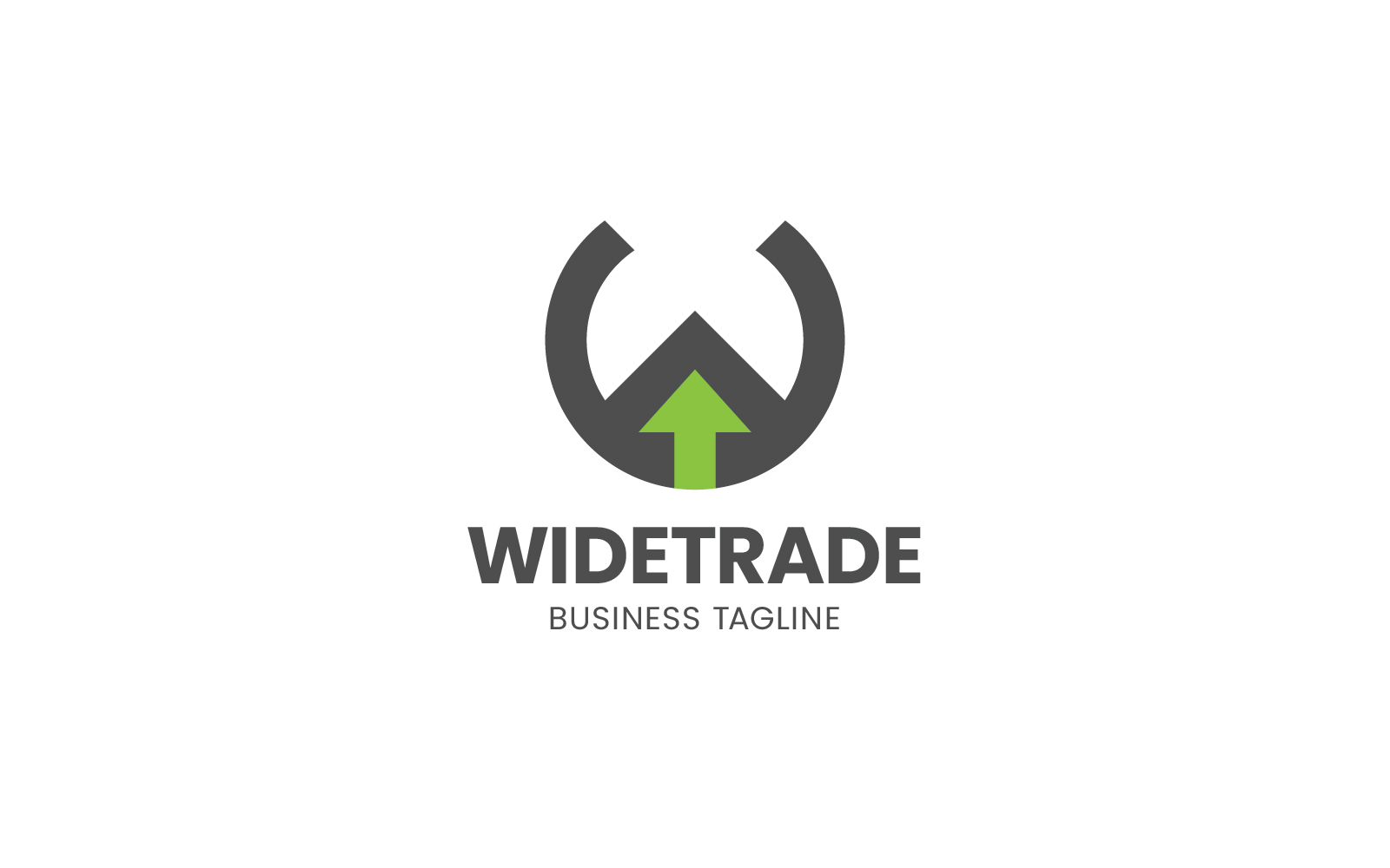 W Letter Arrow Trading Logo Design Template