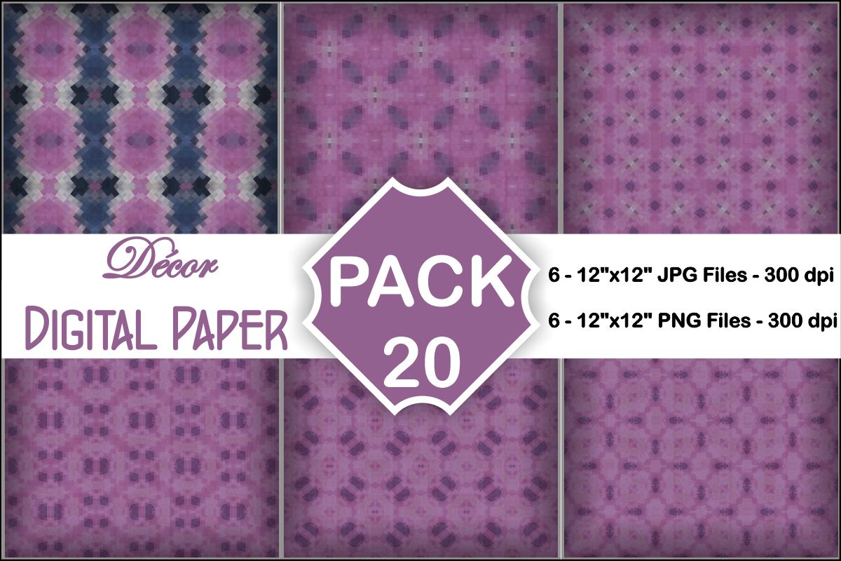 Decor Digital Papers Pack 20