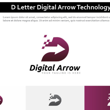 Digital Arrow Logo Templates 288444