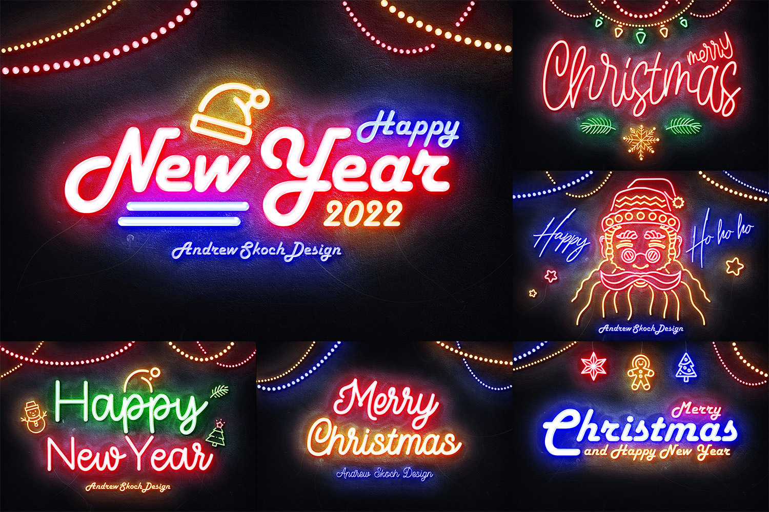 Christmas Neon Text Effects