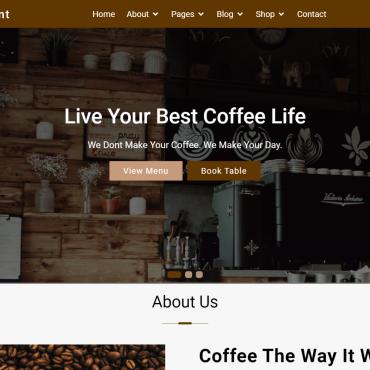 Cafe Coffee Responsive Website Templates 288510