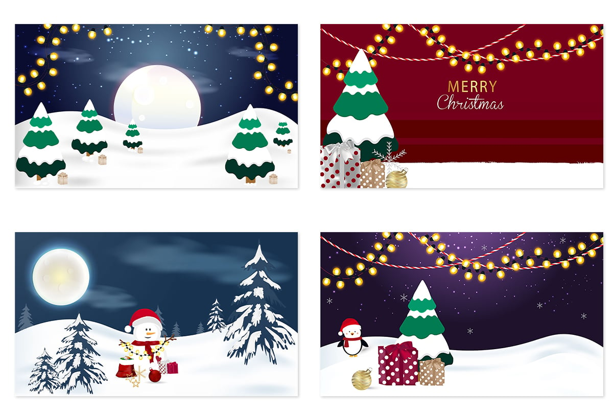 Christmas and Winter Background Bundle