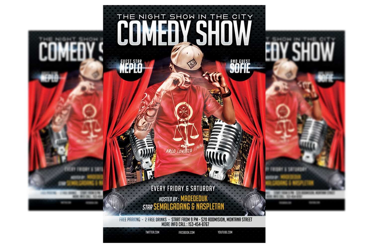 Comedy Show Flyer Template #5