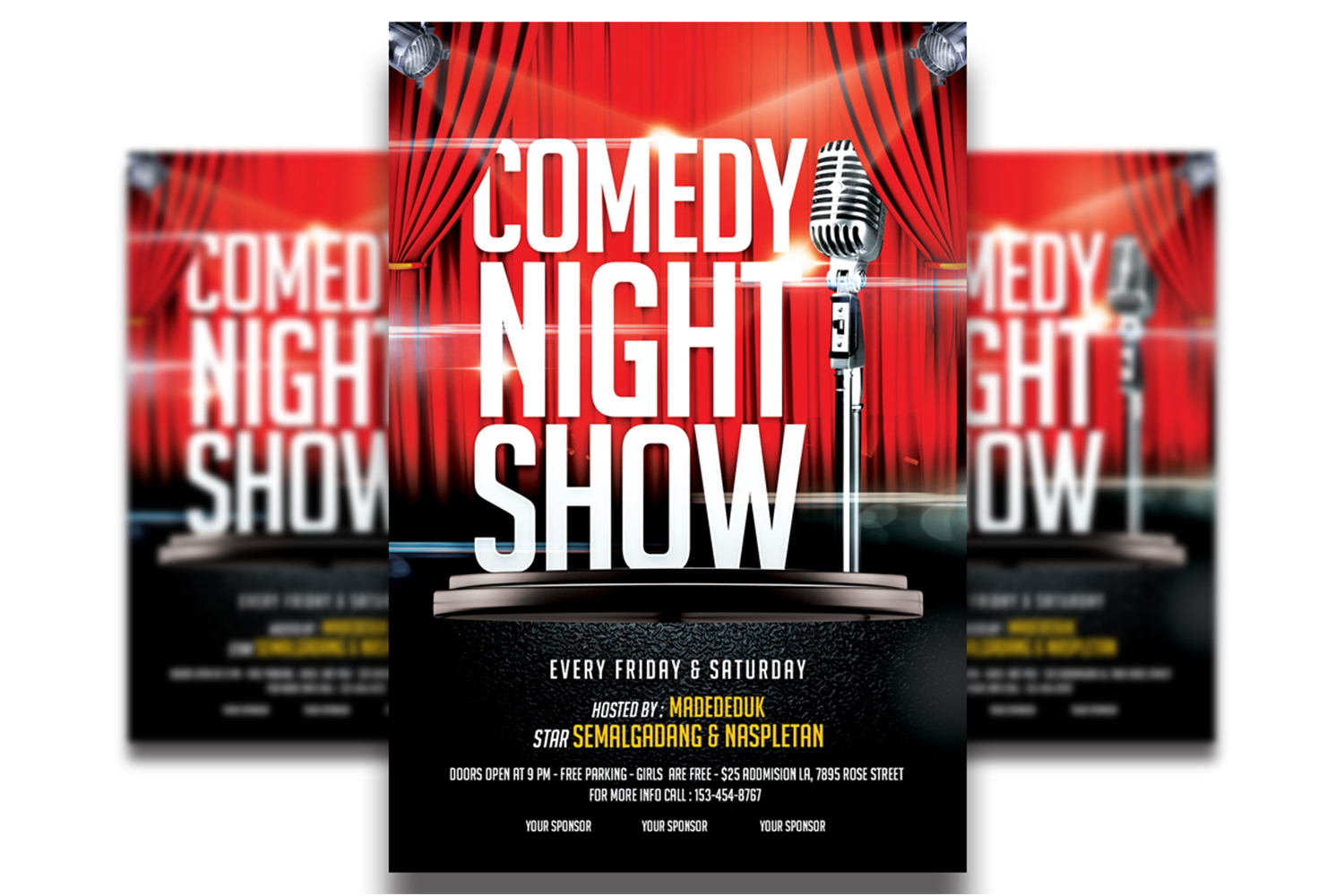 Comedy Show Poster Template