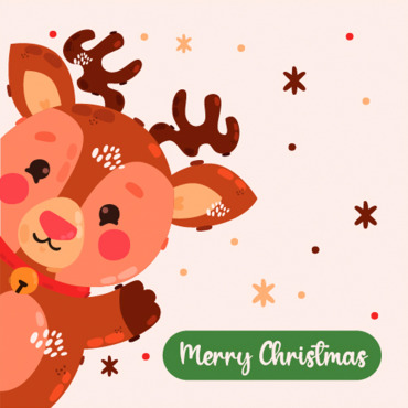 Christmas Deer Illustrations Templates 288875