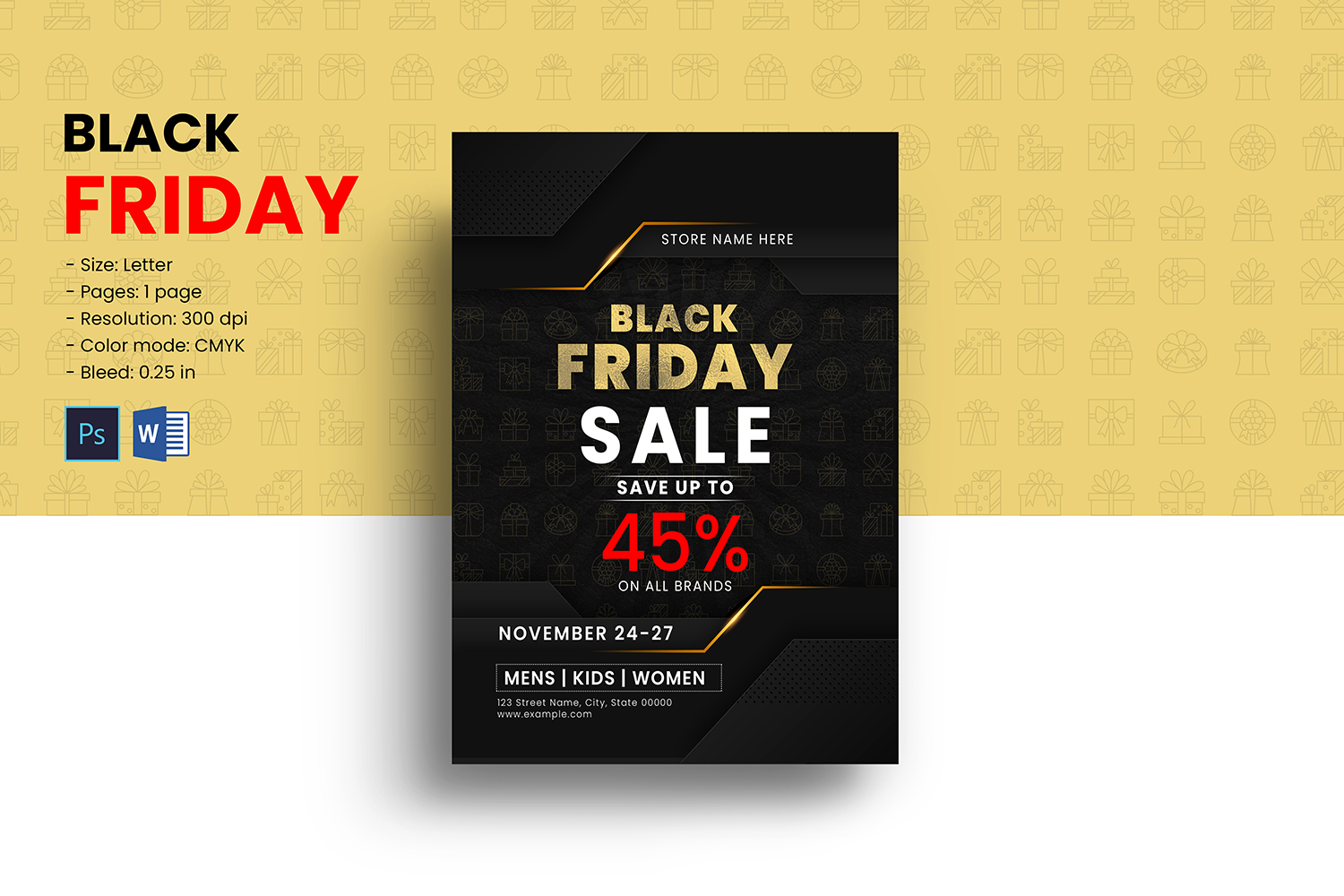 Black Friday Promotional Sale Flyer