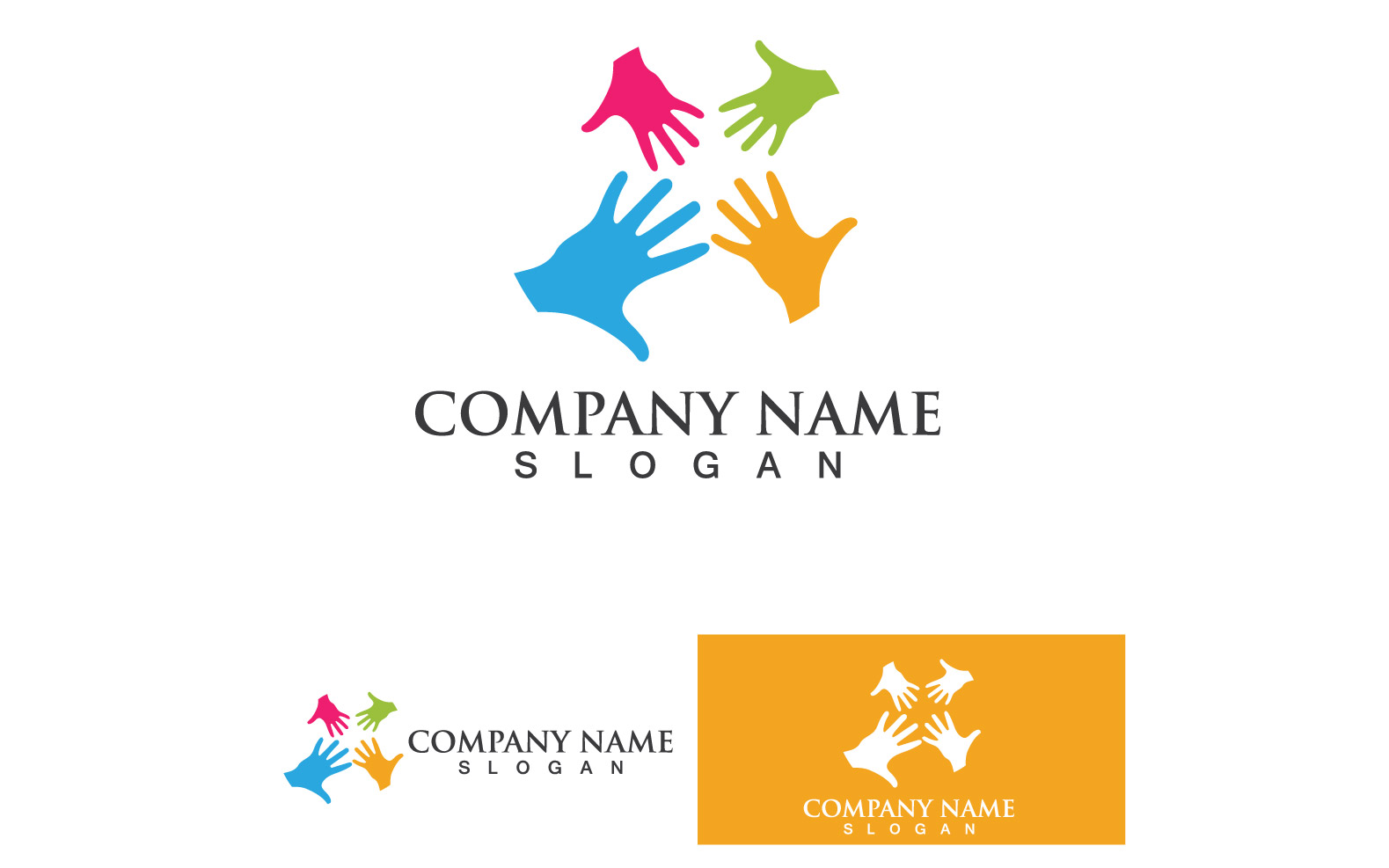 Hand Care Team Community Group Friend Logo V8
